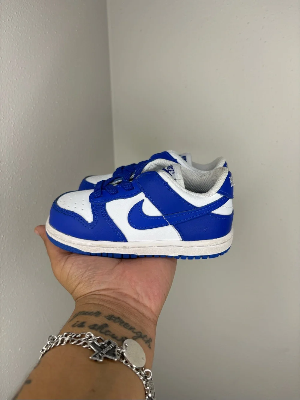Nike Dunk Low Kids Royal Blue and White Low-Top Sneakers